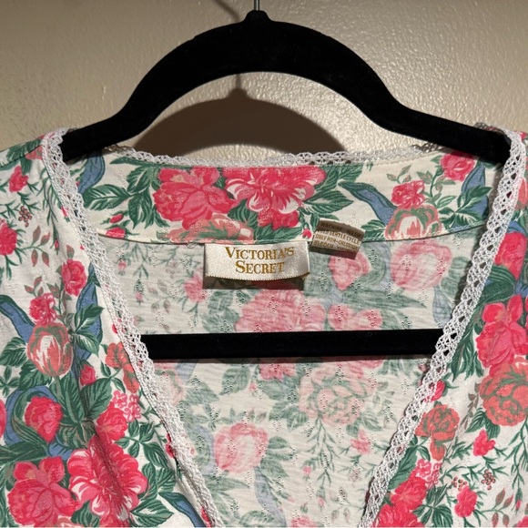 Vintage Gold Label Victoria's Secret Floral Nightgown Sleep Shirt M/L - Picture 3 of 10